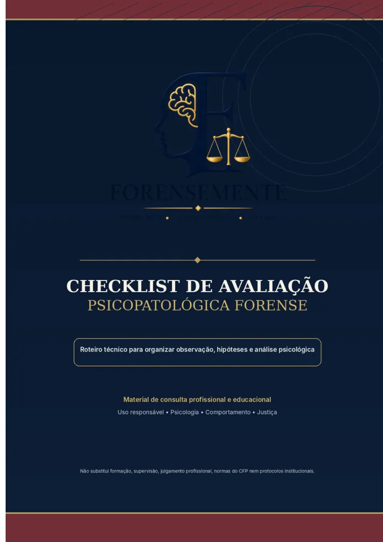 Capa do Checklist de Avaliação