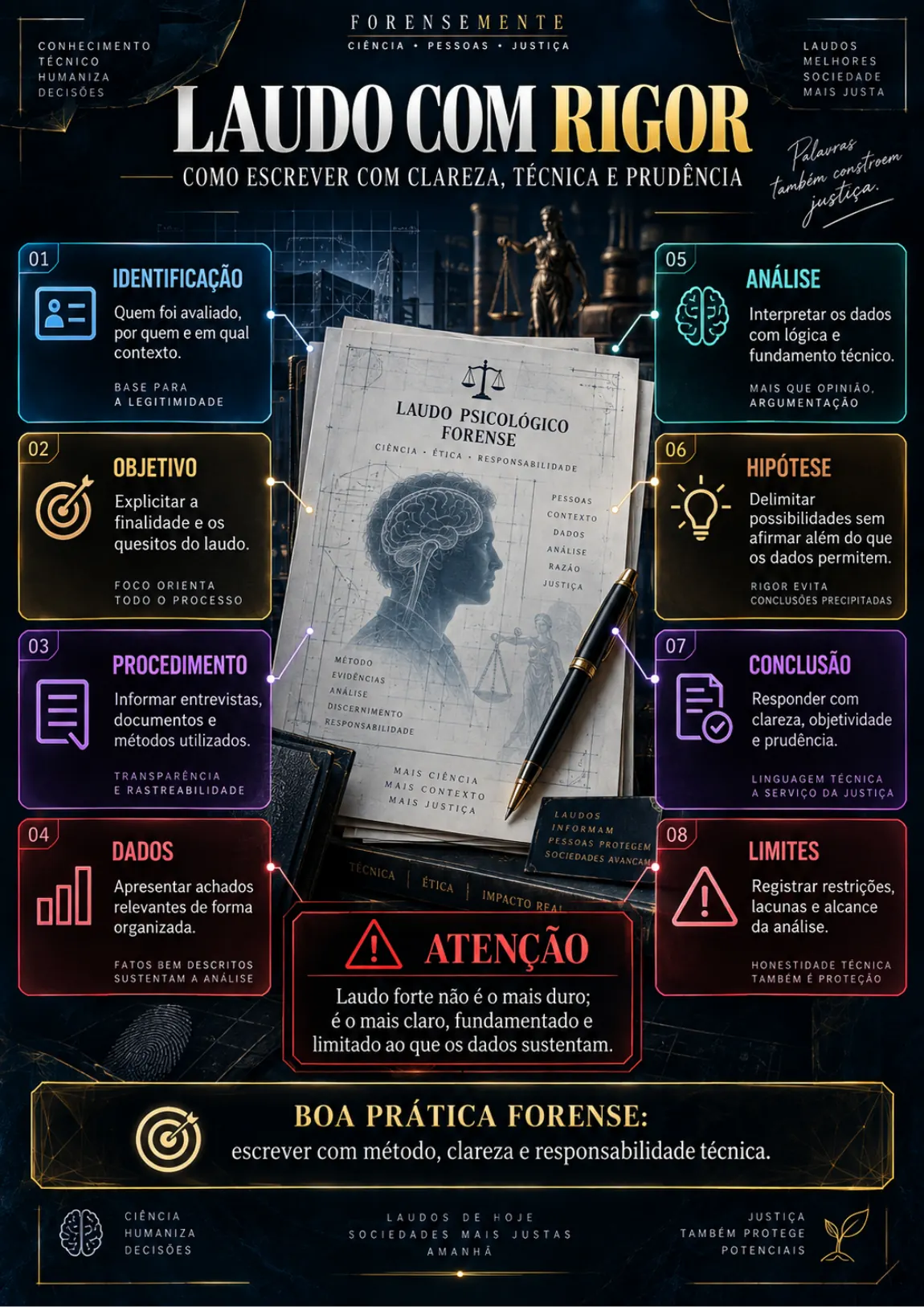 Mapa real sobre laudo com rigor