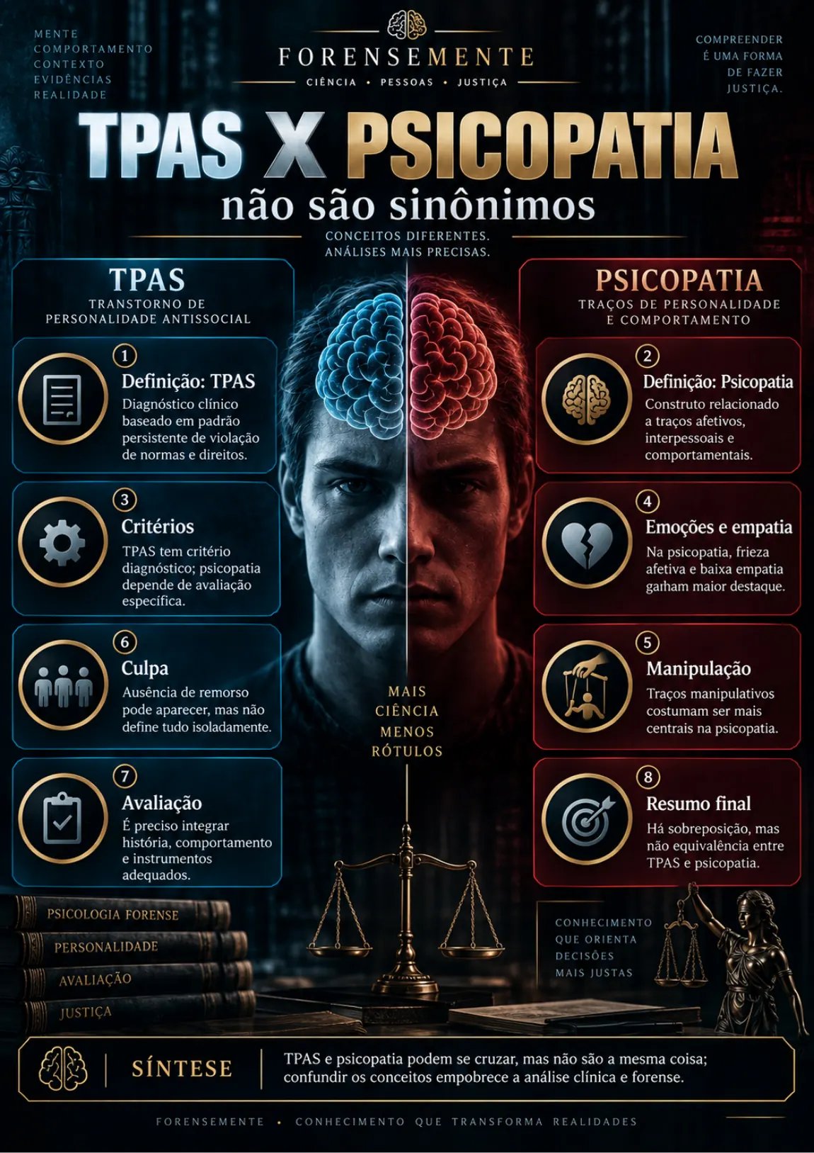 Mapa real sobre TPAS e psicopatia